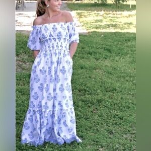 Madison Mathews Paloma Maxi Dress Size L